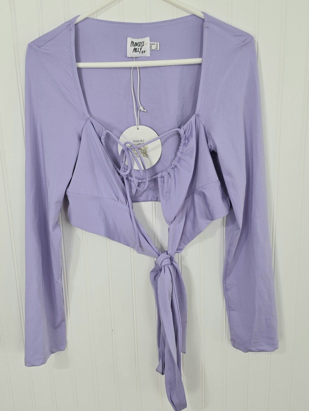 Princess Polly | NWT Anslea Long Sleeve Top Purple Size 12